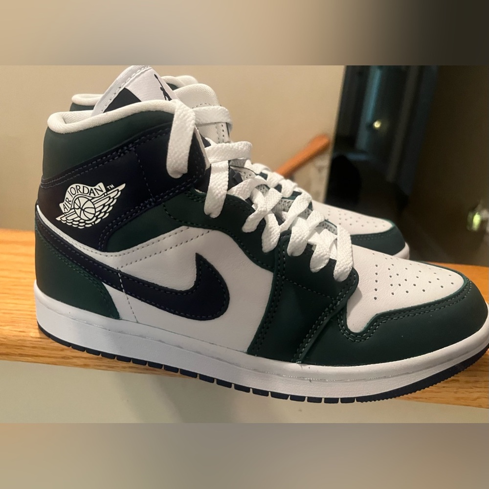 Jordan 1 mid top sneakers, brand new, never worn, women’s size 7